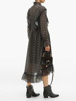 Thumbnail for your product : See by Chloe Floral-print Crepe Midi Dress - Black Multi