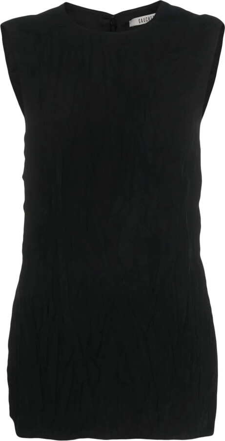 GAUCHERE Crinkled-Finish Open-Back Top