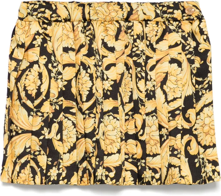 Versace Children Barocco pleated skirt