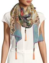 Thumbnail for your product : Etro Paisley-Floral Silk Scarf w/ Tassels