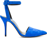 Thumbnail for your product : Alexander Wang Royal Blue Suede Lovisa Ankle Strap Pumps