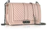 Thumbnail for your product : Rebecca Minkoff Vintage Pink Leather Chevron Quilted Love Crossbody Bag