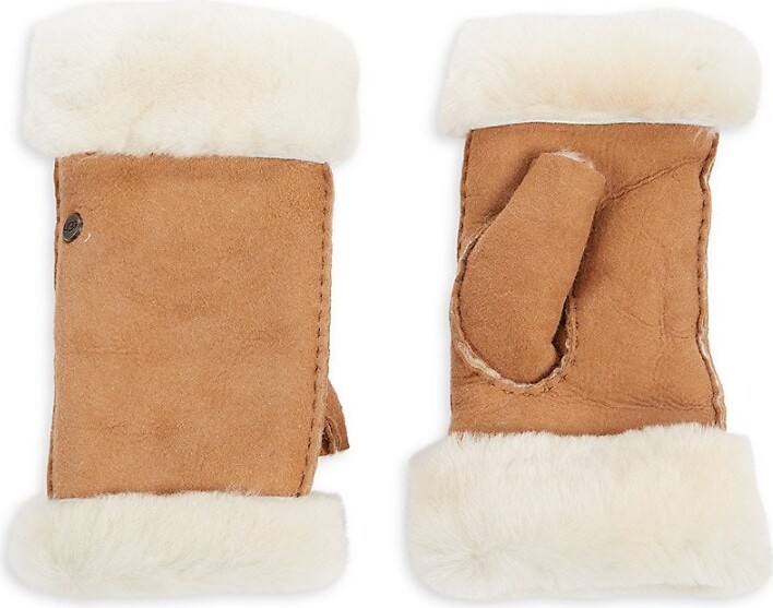 Shearling Lined Leather Gloves | ShopStyle