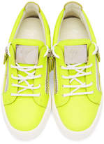 Thumbnail for your product : Giuseppe Zanotti Yellow and Silver Neon May London Sneakers