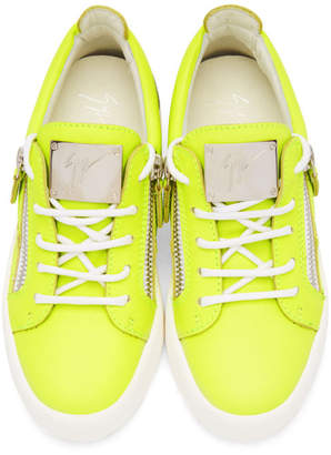 Giuseppe Zanotti Yellow and Silver Neon May London Sneakers