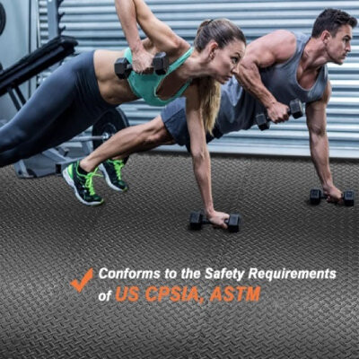 OFFICE FURNITURE 4 LESS 12 Pcs Flooring Gym Mats Exercise Mat For Home Gym Equipment Garage‎, 24 X 24