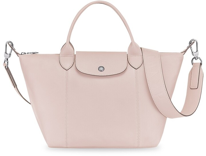 small pink longchamp bag
