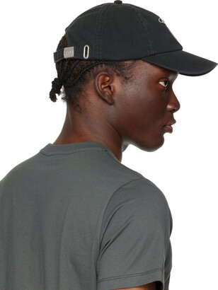 Ganni Black Graphic Cap - ShopStyle Hats
