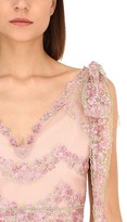 Thumbnail for your product : Luisa Beccaria Embroidered Tulle Long Dress
