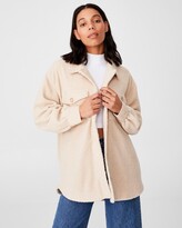 Thumbnail for your product : Cotton On Women's Nude Jackets - Cosy Cabin Teddy Shacket - Size XL at The Iconic