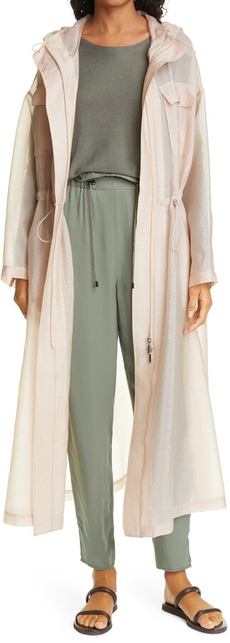 chiffon trench coat