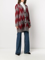 Thumbnail for your product : Giorgio Armani Fantasia chevron-jacquard cardigan