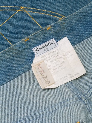 Chanel Pre Owned 1990s Wide-Legged Denim Shorts - ShopStyle Jeans