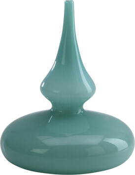 Cyan Design Stupa Turquoise 11" Glass Table Vase