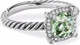 Thumbnail for your product : David Yurman sterling silver Petite Chatelaine prasiolite and diamond ring