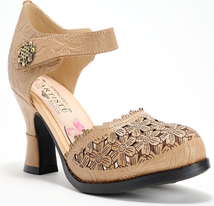 Spring Step L'Artiste by Leather Heeled Mary Janes-Visionary