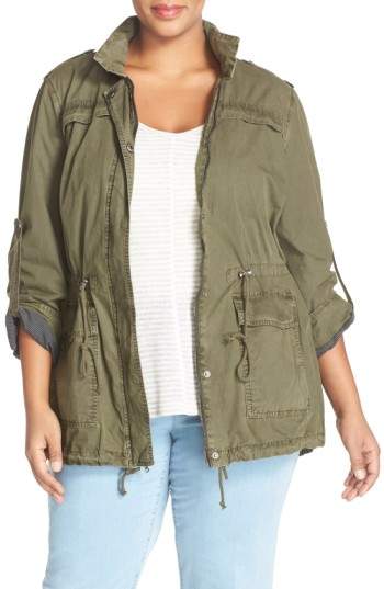 parachute hooded cotton utility jacket