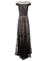 Thumbnail for your product : Temperley London Black Textured Long Trellis Gown