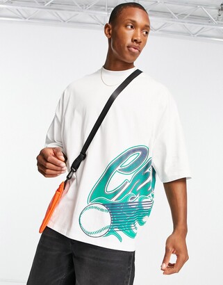 ASOS Design Oversized T-Shirt in Blue with Chicago City Print