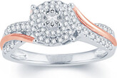 Thumbnail for your product : MODERN BRIDE 1/2 CT. T.W. Diamond 14K Two-Tone Gold Engagement Ring