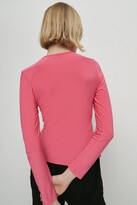 Thumbnail for your product : Nasty Gal Womens Warehouse Slinky Cut Out Long Sleeve Top