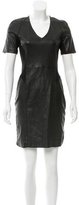Thumbnail for your product : Theory Leather-Paneled Mini dress w/ Tags