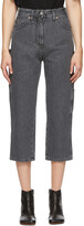 Thumbnail for your product : MM6 MAISON MARGIELA Black Cropped Utilitarian Jeans