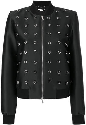 Stella McCartney loop embellished bomber jacket