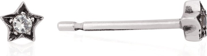 Lee Renee Diamond Star Earrings - Silver