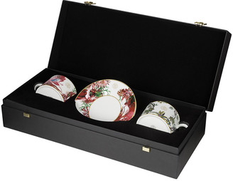 Cavalli Home - Flowers Regalo Teacup and Saucer - Set of 2