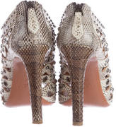 Thumbnail for your product : Alaia Snakeskin Studded Booties