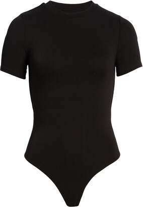 Naked Wardrobe Long Sleeve Stretch Jersey Bodysuit - ShopStyle