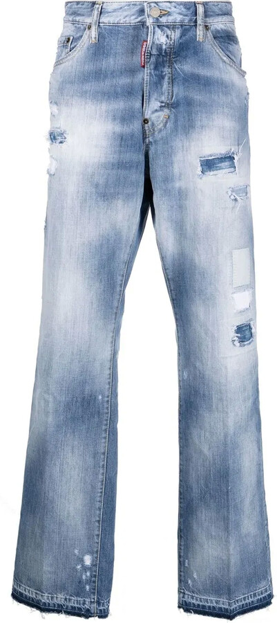 DSQUARED2 Low-Rise Wide-Leg Jeans - ShopStyle