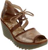 Thumbnail for your product : Fly London Leather Two Piece Lace-up Wedges - Yaty