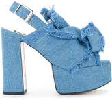 Thumbnail for your product : No.21 denim platform sandals