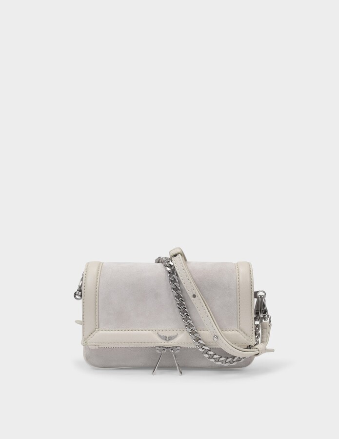 Zadig & Voltaire Rock Nano Novel Bag in White Leather ShopStyle Clutches