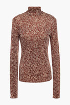 Thumbnail for your product : Rodebjer Marian Printed Jersey Turtleneck Top