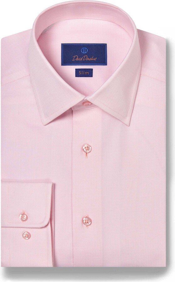 David Donahue Slim Fit Royal Oxford Dress Shirt