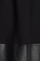 Thumbnail for your product : Christopher Kane Leather Hem Wool A-line Skirt