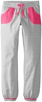Thumbnail for your product : One Step Up Big Girls' F Terry Rollup Crochet Lace Trim Pant