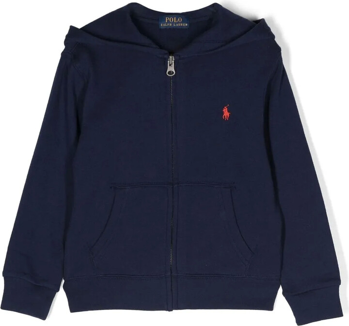 Polo Ralph Lauren Kids Logo-Embroidery Zip-Up Hoodie
