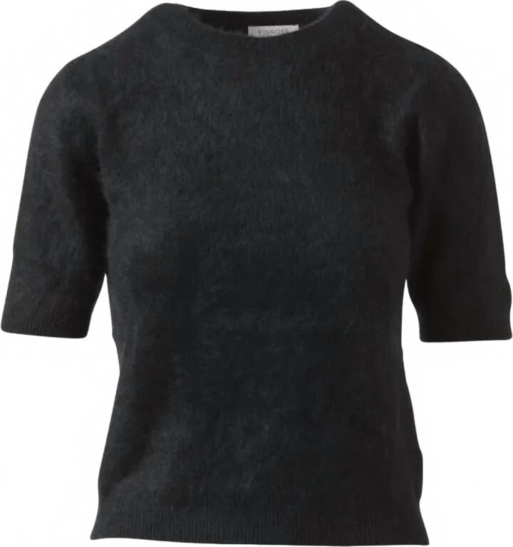 Kinross Women's Brushed Short Sleeve Crew Tee In Black