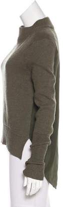 Veronica Beard Silk-Paneled Long Sleeve Sweater
