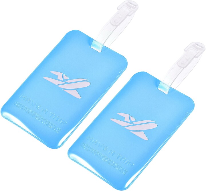 Unique Bargains Luggage Tag PVC Holders, Baggage Label Identifier with