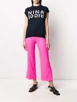 Thumbnail for your product : Nina Ricci Cap Sleeve Knitted Logo Top