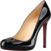 Thumbnail for your product : Christian Louboutin Neofilo Patent Round-Toe Red Sole Pump, Black