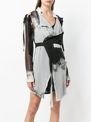 Ann Demeulemeester Abstract Wrap Dress