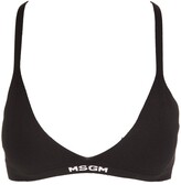Thumbnail for your product : MSGM Logo Intarsia Knitted Bra