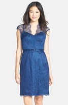 Thumbnail for your product : Mikael AGHAL Eyelash Lace Belted Dress
