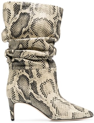snake print boots